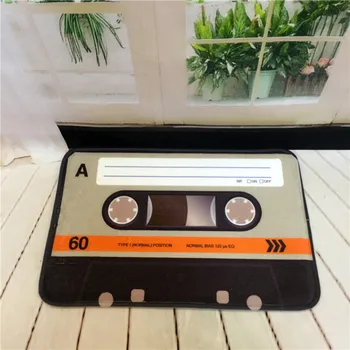 

Vintage Magnetic Tape Door Mat Porch Rug Anti-Slip Kitchen Carpets Coral Fleece Floor Carpet Absorbent Bedroom Entrance Doormat