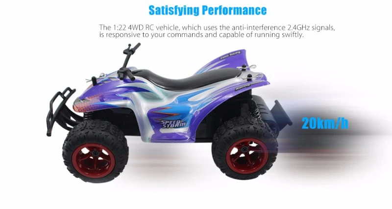 RC Car 9602 2.4GHz 4CH 20km/h 1:22 4WD RC Off-road Car RTR  with Brake Low Voltage Protection RC Buggy Speedstorm car best gifts