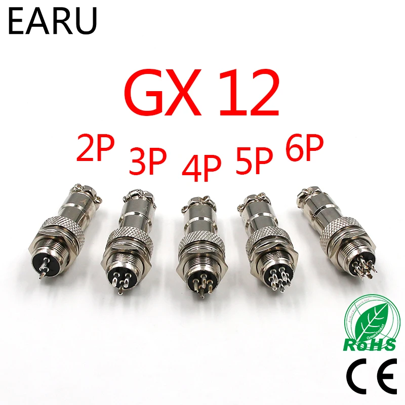 1 комплект 7/1" GX12 2 3 4 5 6 7 Pin Мужской Женский 12 мм M12 проволочная панель круговой авиационный разъем DF12 M12