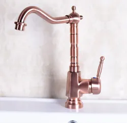 Antique Red Copper Brass Single Handle Square Bathroom Kitchen Basin Sink Faucet Mixer Tap Swivel Spout Deck Mounted mnf253
