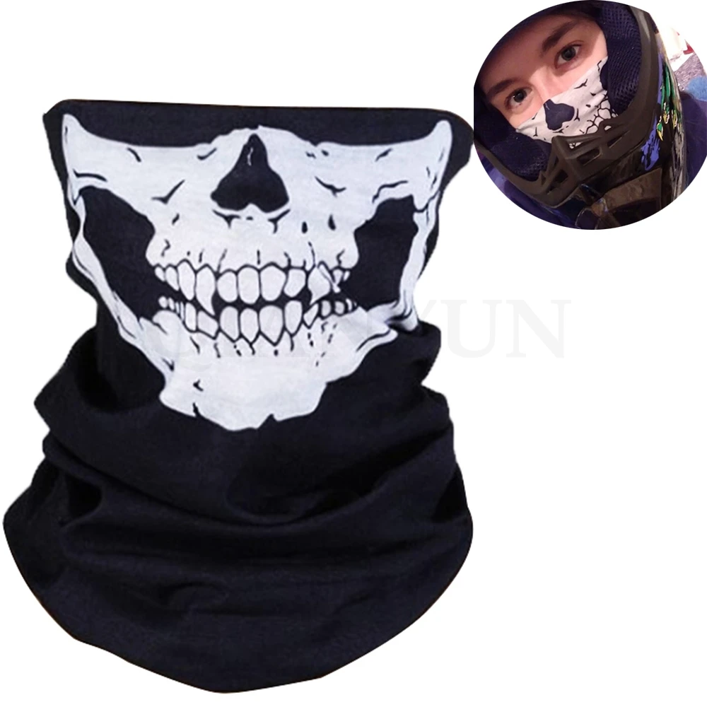 

Riding Multifunctional Magic Scarf Skull Face Shield Mask Motorcycle Masque Moto Halloween Props Army Mask
