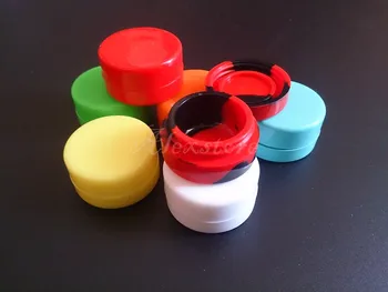 

50pcs 7ml Nonstick Wax Containers silicone box Silicon container Non-stick food grade wax jars dab storage weed jar oil holder