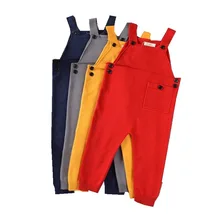 Комбинезон для маленьких девочек, коллекция года, Осенние подтяжки для мальчика, штаны детские комбинезоны для мальчиков и девочек, комбинизон с лямками, детская одежда из хлопка