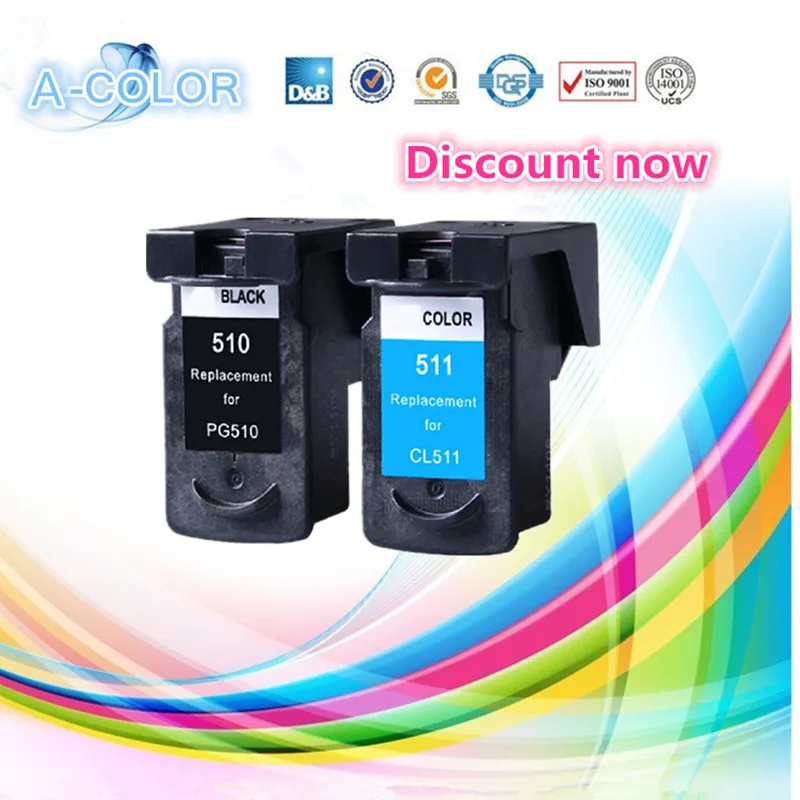 PGI 510Black CLI 511color compatible ink cartridge for printer MP240/MP250/MP260/MP270/MP272