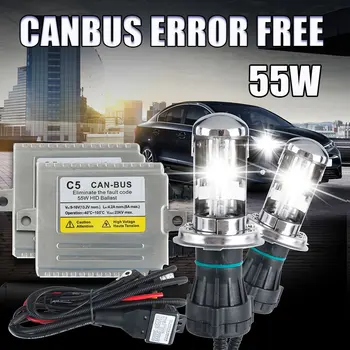 

C5 55W CANBUS Xenon H4 high low Bi xenon kit HB2 9003 H4-3 4300K 5000K 6000K 8000K 10000K H4 xenon
