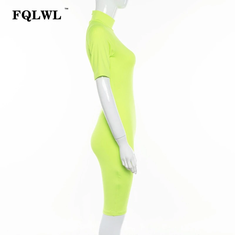 FQLWL уличная облегающая короткая сексуальная летняя комбинезон для женщин игровая одежда на молнии черные обтягивающие женские Комбинезоны Женский s комбинезон женский