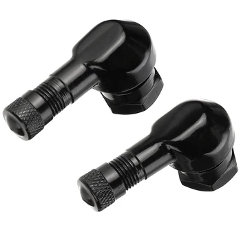 

Wheel Valves Set 2pcs Black Motorcycle Replacement Aluminum Alloy Spare