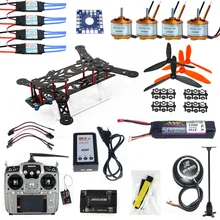 F11859-E Full Set RC Drone Quadrocopter Aircraft Kit 300H 300mm Frame 6M GPS APM 2.8 Flight Control AT10 Transmitter