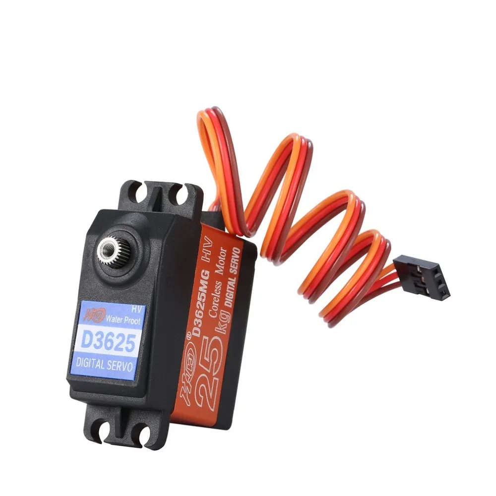 

HDKJ D3625 Waterproof Metal Gear Digital Servo with 25kg High Torque 180 Angle for RC Remote Control Car Model Vehicle