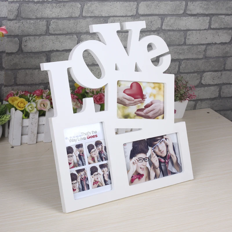 Творческий корейский 5-дюймовый 6-дюймовый фото рамки любовь фоторамки рисунок объявления таблички указатели для маленьких детей portaretratos para bebe Свадебная фоторамка