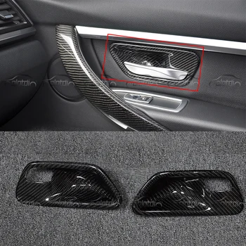 

Car Styling Exterior Door Handle Covers Good Quality Carbon Fiber Look Stickers 1 pair For F30 F31 F32 F34 F80 F82