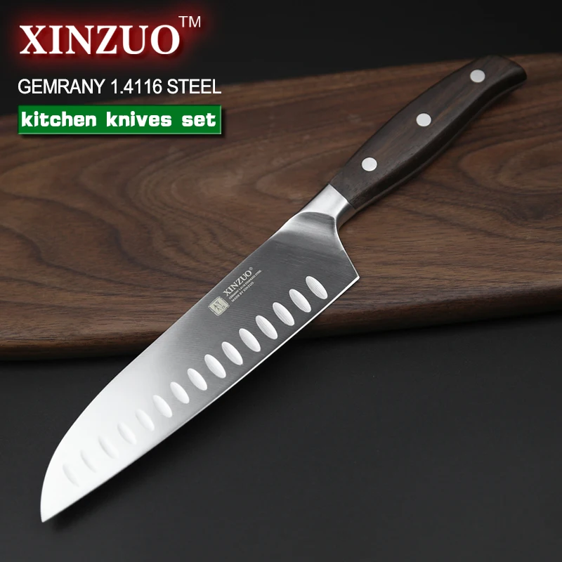  XINZUO Kitchen tool 3 PCs Kitchen Knife Set Utility Chef Knife Germany 1.4116 Stainless Steel Kitch - 32723753381
