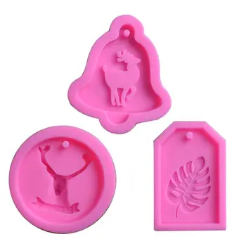 

Deer Leaf Pendant Keychain Soap Mold Resin Casing Craft Jewelry Making Tools