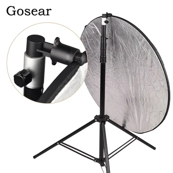 Gosear Aluminum Portable Photo Video Studio Photography Background Reflector Softbox Disc Holder Clip for Light Stand 55 x 73mm