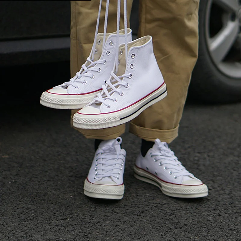 

Men's and women's vulcanized sneakers, breathable flat soles, casual white shoes, women's spring and autumn canvas shoes, 2019