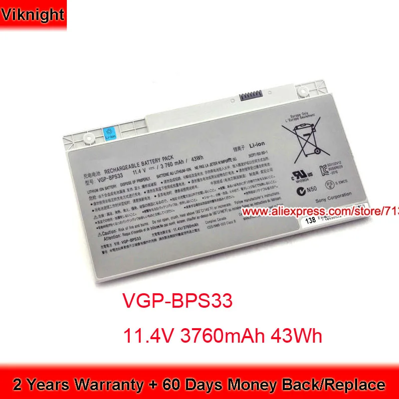 Original BPS33 VGP BPS33 Battery For Sony VAIO SVT 14 SVT 15 T2 T15