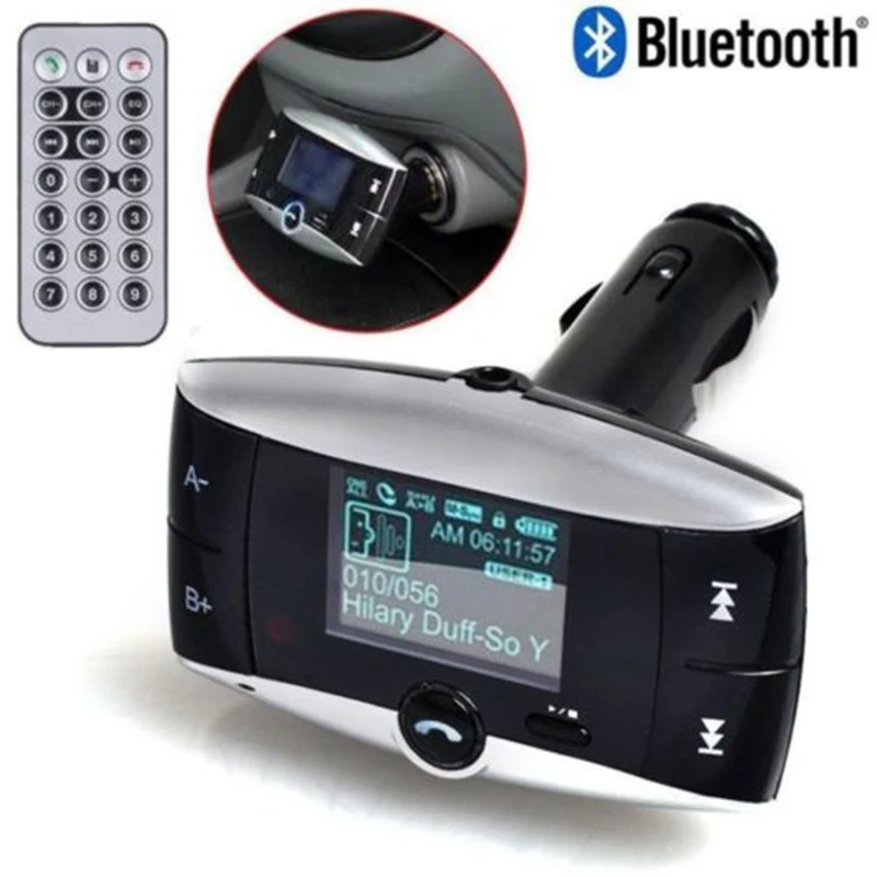 LCD Car Kit MP3 Player FM Transmitter Wireless Radio Adapter USB Charger Aux SD