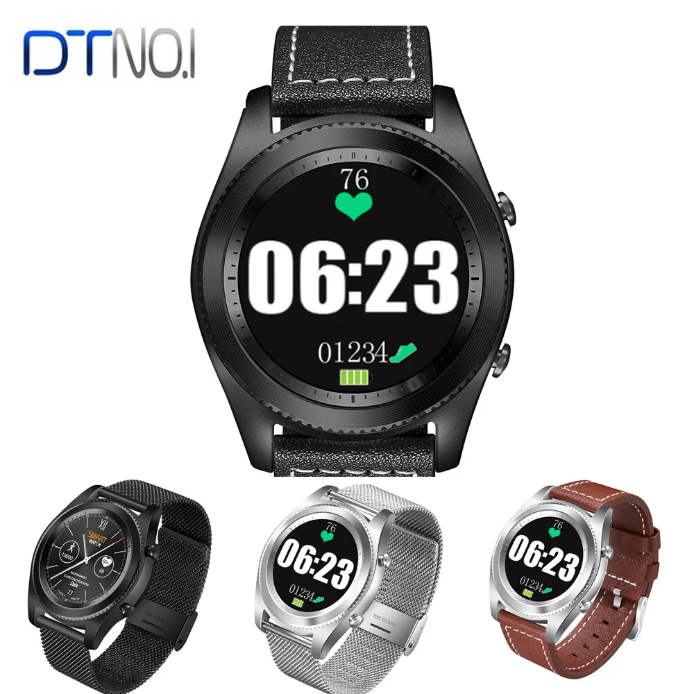 

Original DTNO.I No.1 S9 NFC MTK2502C Smartwatch Heart Rate Monitor Bluetooth Smart Watch Bracelet For IOS Android Health Tracker