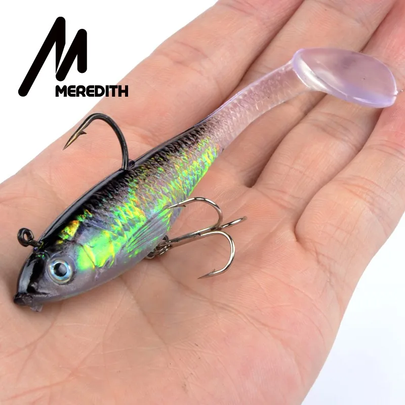 Meredith fishing 4 шт 19,4 г 10 см JXJ15-10 длинный хвост мягкие свинцовые рыболовные приманки Светящиеся рыболовные снасти мягкие приманки воблеры - Цвет: C