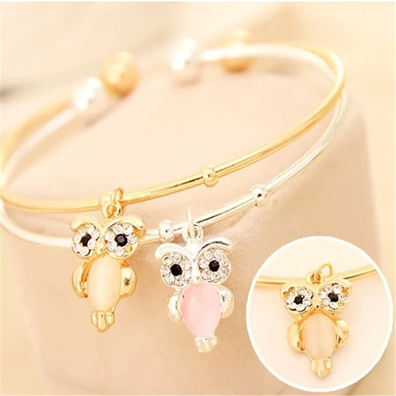 New Beautiful owl Crystal Bracelets For Women Aesthetic Charm Bracelet
