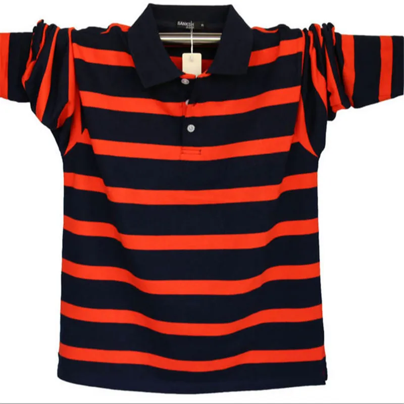 Men Plus Size Polo Shirt Spring Long Sleeve Polo Men Polo Shirt Autumn Cotton Casual Polos
