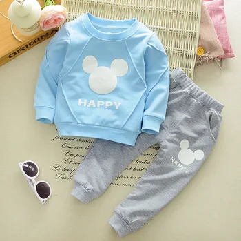 

New spring cotton baby boy clothing long sleeve t shirts + pants infant boys sets kids clothes tracksuits for newborn chidlren