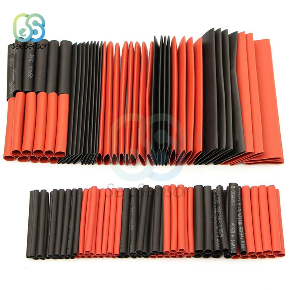 

127Pcs Polyolefin Shrinking Assorted Heat Shrink Tube Wire Cable Insulated Sleeving Tubing Set Insulated Shrinkable Tube
