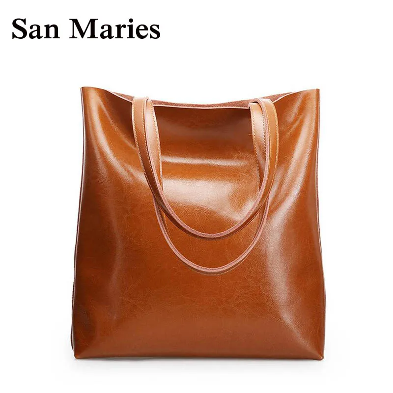 San Maries New Fashion Genuine Leather Women Bag L...
