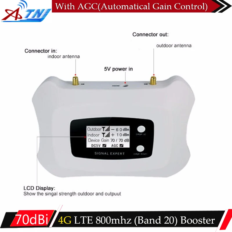 ATNJ LTE 4G 800 МГц усилитель сигнала мобильный телефон повторитель Усилитель