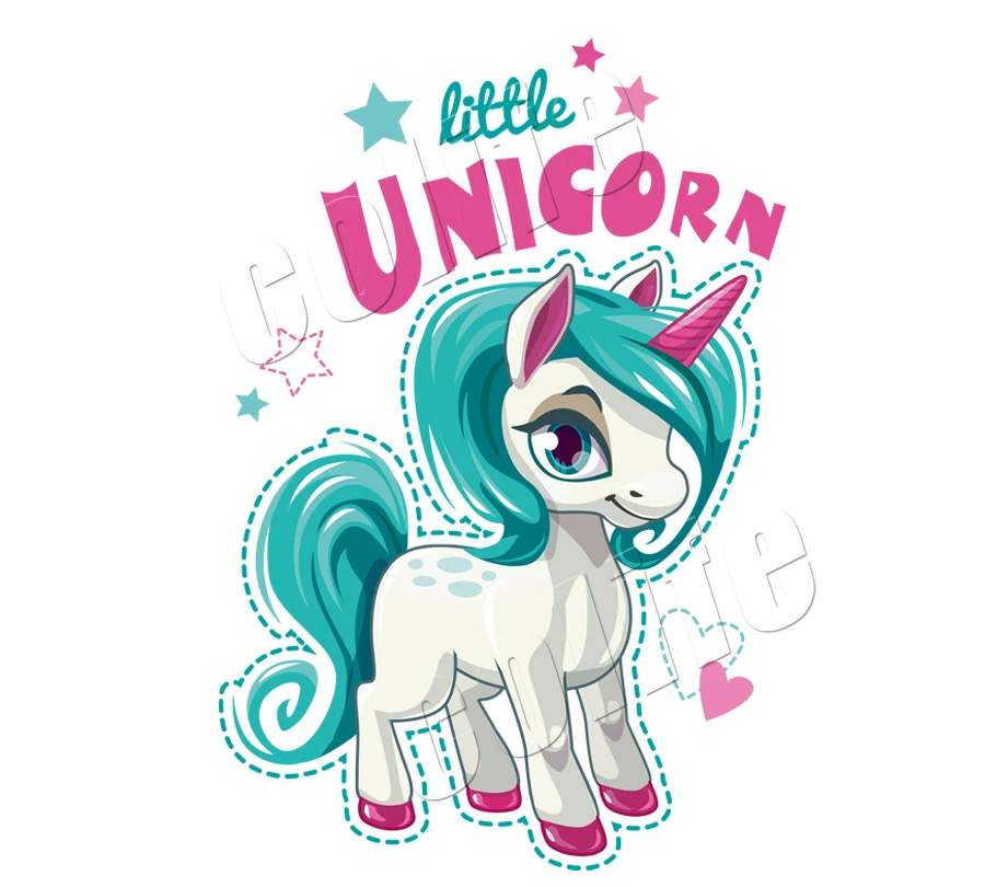 1Unicorn Iron Patches For Clothing Heat Transfer Washable Badges Clothing Deco New Design Diy Accessory Applique Children Gift