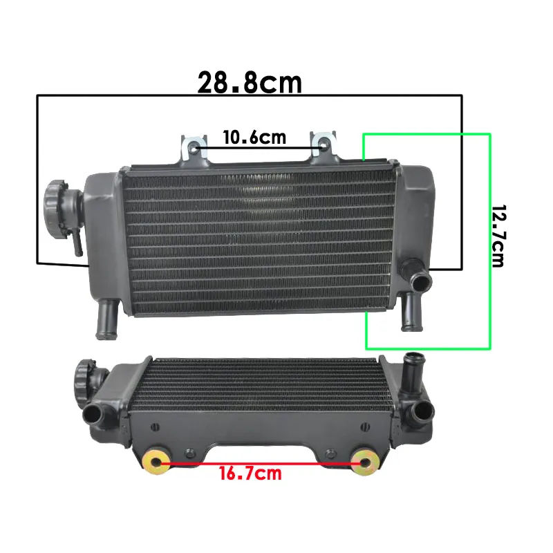 Lopor мотоциклетный Охладитель Двигателя Алюминиевый радиатор охлаждения для Honda CRF250 R crf 250 CRF250X 2004-2009 левый правый