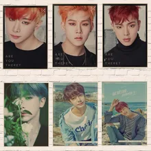 Ретро MONSTA X плакаты Корейская группа крафт-бумага плакаты четкое изображение принты наклейки на стену украшение дома художественный плакат подарок A1