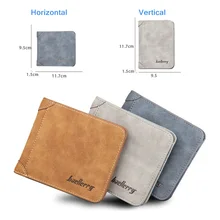 Популярный мужской короткий кошелек из искусственной кожи, винтажный кошелек, держатель для карт, повседневный бумажник-клатч, сумка для денег, BVN66