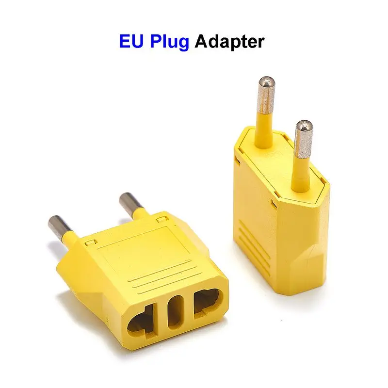 

2pcs European Euro EU Plug Adapter 2 Pin US Brazil Italy To Europe German Travel Power Adapter Type C Plug Outlet Socket