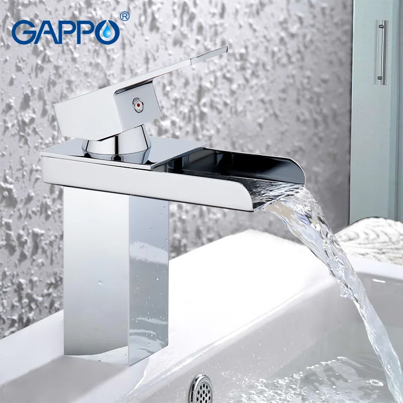 

GAPPO water mixer tap Basin sink Faucet bathroom basin faucet mixer single hole brass faucet waterfall toilet basin tap YG1001