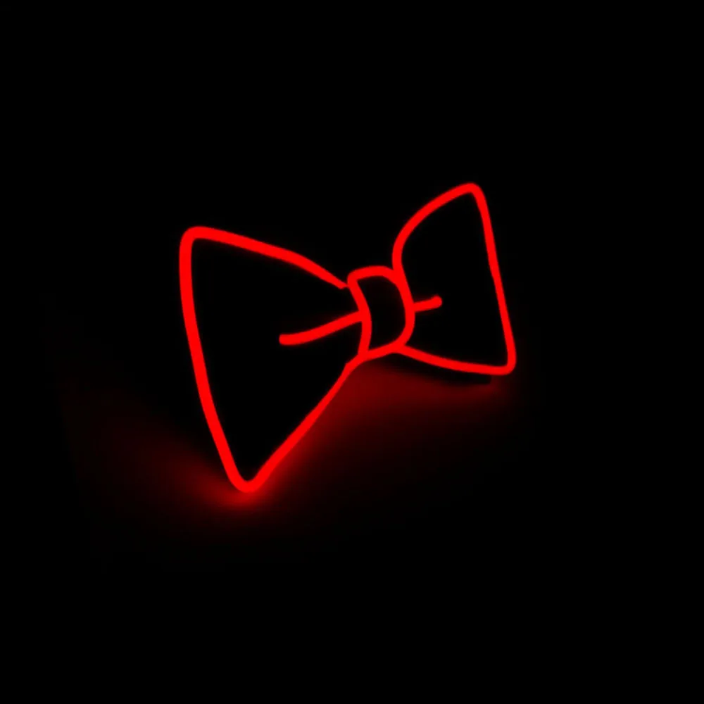 Модный мужской светящийся Неоновый мигающий галстук бабочка для DJ бара клуба