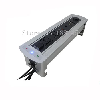 

2019 Tabletop Motorized conference furniture socket / Desktop Hidden Power Outlets for Conference Furniture long option