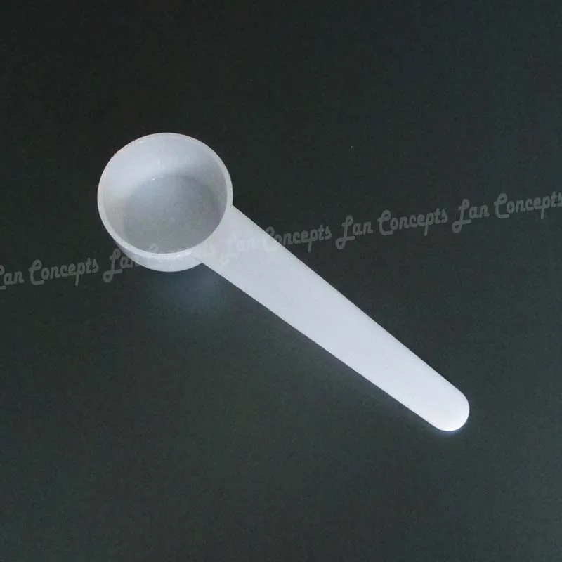 5g 10ml flat plastic measuring spoon PP scoop white