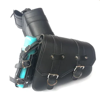 

Motorcycle Saddle Bags Tool Storage & Bottle Hold For Harley Sportster 2004 UP