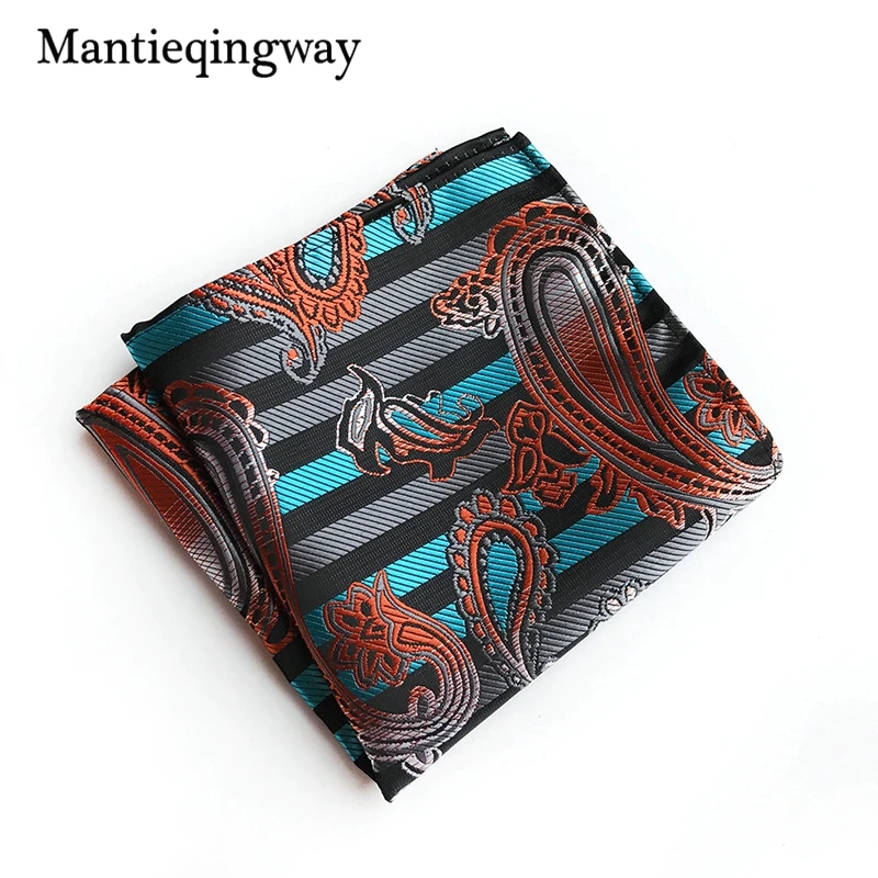 Mantieqingway мужские Пейсли с цветочным принтом Платки носовые для девочек для мужские кешью платок полиэстер карман Полотенца груди Полотенца
