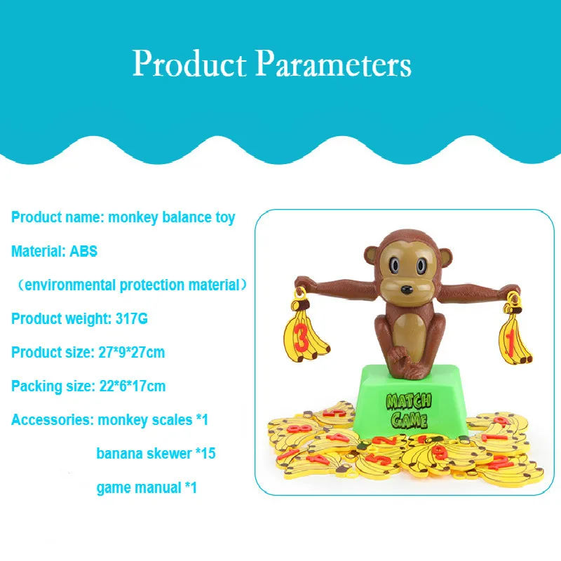 Обезьяна номер баланс математические игрушки матч балансировки весы игра, настольная игра Развивающие игрушки для ребенка, чтобы узнать