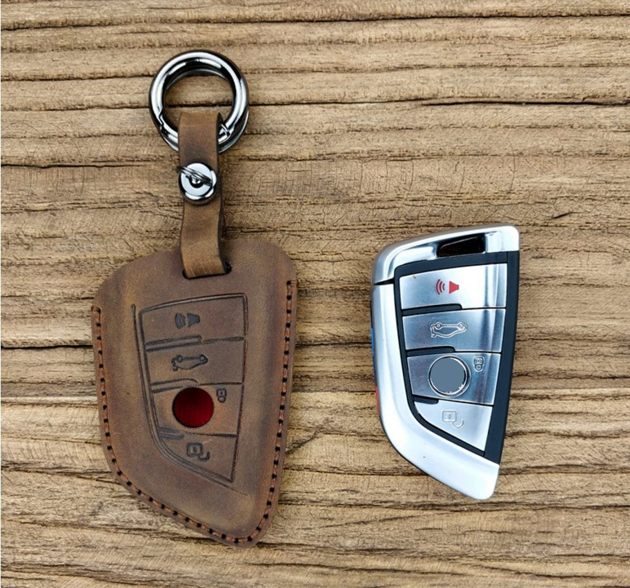 Gift High Quality Handmade Car Key Cover Case Holder Wallet For Bmw X5 X6 X1 F45 F46 F15 F86 E53