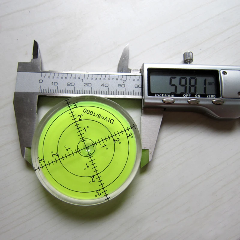 

60*12mm Circular Bubble Level Spirit level Round Bubble Level Measuring Instruments Tool Universal Protractor Tool