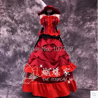 

Black Butler Kuroshitsuji Madam Halloween Christmas Lolita Cos Anime Cosplay Costume Ladies Victorian Lolita Princess Dress