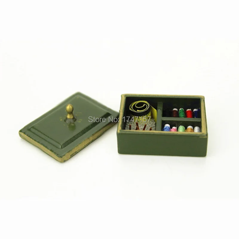 1//12 Modern Dollhouse Miniature Red Metal Tool Box Case 30*13*15mm