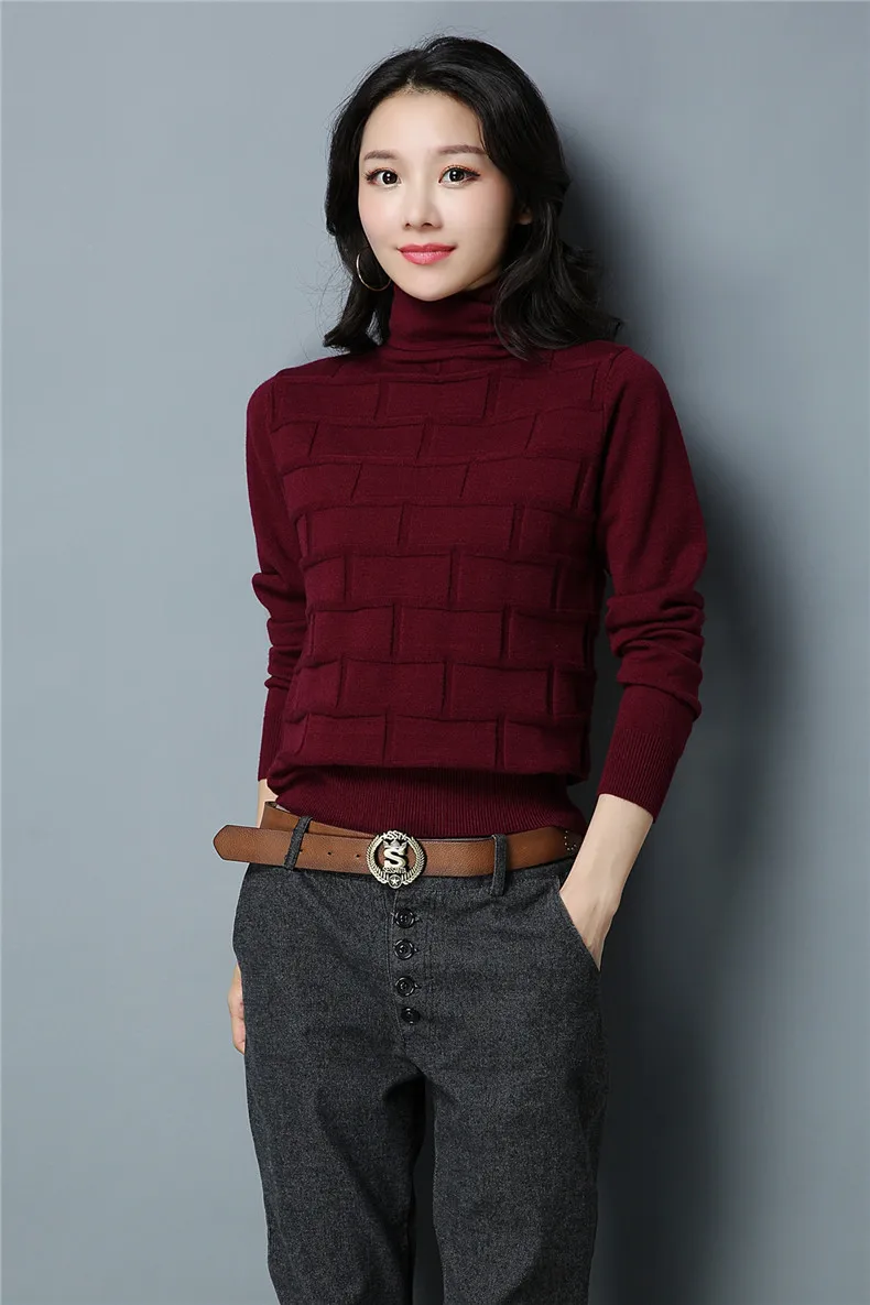 XJXKS, Повседневные Удобные женские Пуловеры и свитера, одноцветные, M-XXL, с длинным рукавом, оригинальное, вязанный джемпер, 7 цветов