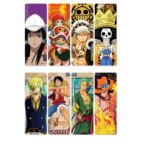 8 шт. Аниме one piece лямки для книг водонепроницаемый прозрачный ПВХ пластиковая Закладка красивые лямки для книг подарок - Цвет: Style 2