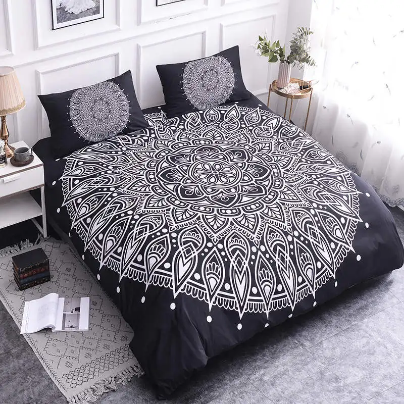 Boniu Luxury Mandala Print Bedding Set 3d Comforter Set Single Queen King Adult Duvet Cover Pillowcases Home Decor Bedclothes - Цвет: JX-477