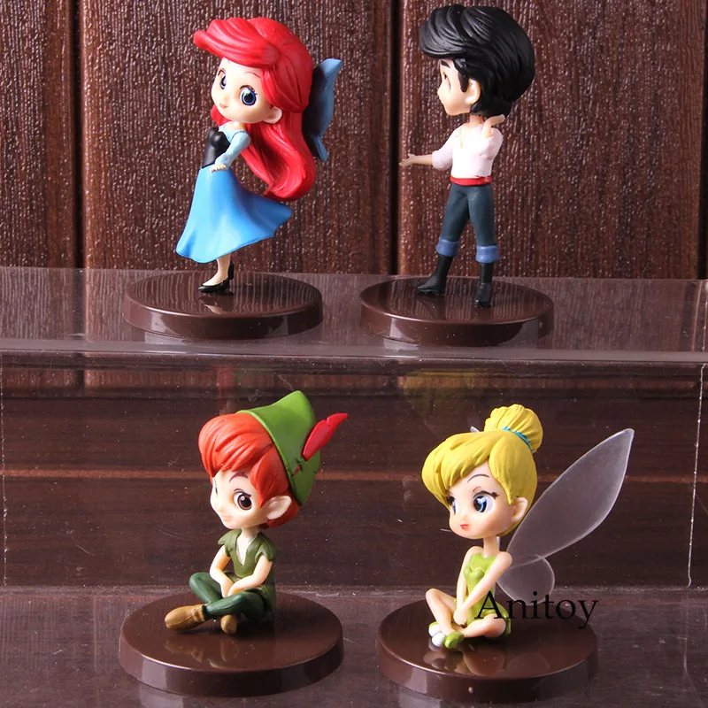 Q Posket QPosket Petit фантастическое время II Русалочка Ариэль принц Эрик Питер Пэн Tinkerbell фигурку игрушки 4 шт./компл