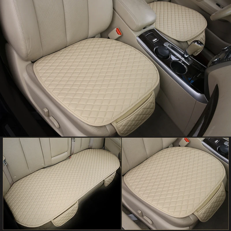 Huier 4 Colors Car Seat Cushions Artificial Leather Non Slip
